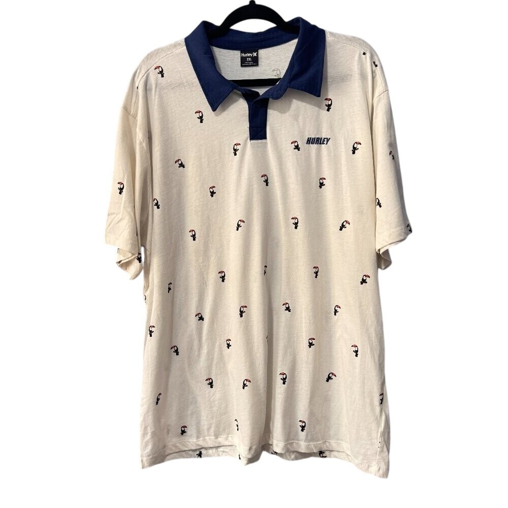 Hurley XXL mens polo with pelicans